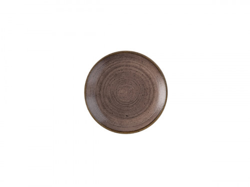 Assiette coupe rond Raw Brown porcelaine vitrifiée Ø 16,5 cm Stonecast Raw Churchill
