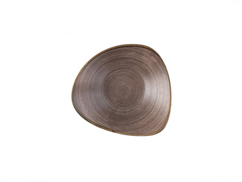Bol triangulaire Raw Brown porcelaine vitrifiée 23,5x23,5 cm Stonecast Raw Churchill