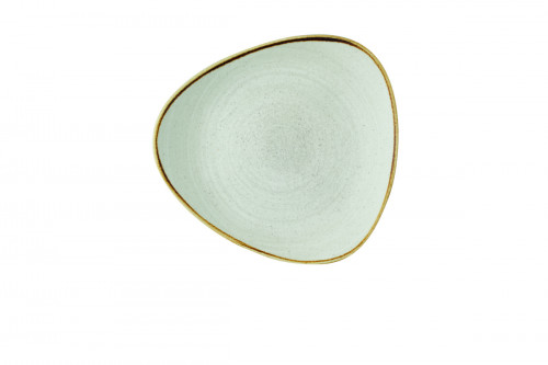 Assiette plate triangulaire raw grey porcelaine vitrifiée 26,5x26,5 cm Stonecast Raw Churchill