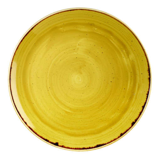 Assiette coupe rond Mustard porcelaine vitrifiée Ø 32,4 cm Stonecast Mustard Churchill