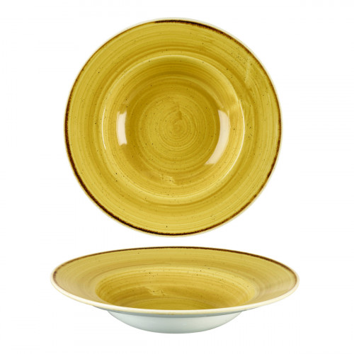 Assiette creuse rond Mustard porcelaine vitrifiée Ø 28 cm Stonecast Mustard Churchill