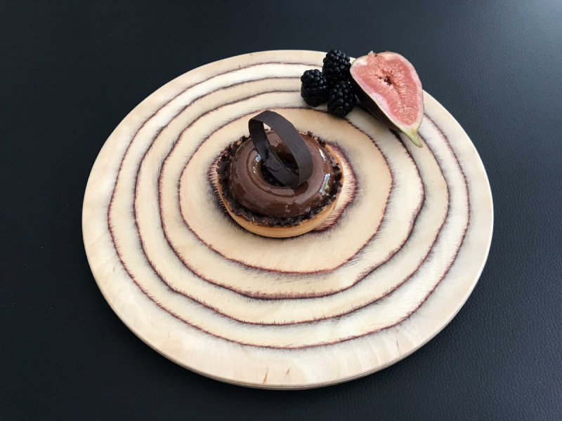 Planche rond brun bouleau Ø 28 cm De La Roca