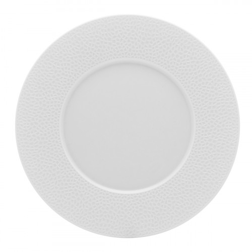 Assiette à dessert rond blanc porcelaine de limoges Ø 24 cm L' Fragment Degrenne