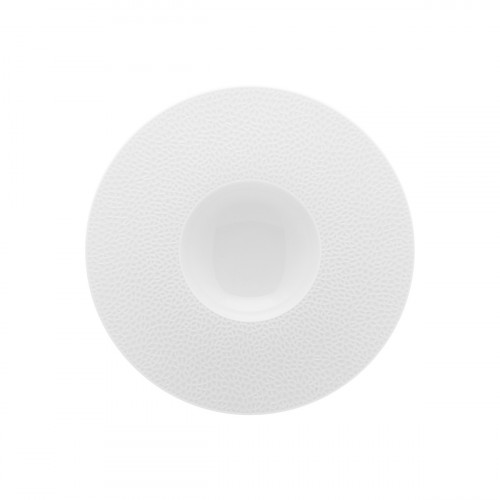 Assiette gourmet rond blanc porcelaine de limoges Ø 30 cm L' Fragment Degrenne