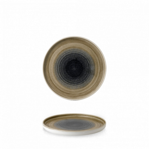 Assiette à bord droit rond aqueous bayou porcelaine vitrifiée Ø 21 cm Stonecast Aquaeous Churchill