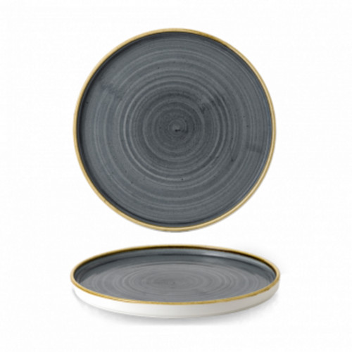 Assiette à bord droit rond blueberry porcelaine vitrifiée Ø 26 cm Stonecast Churchill