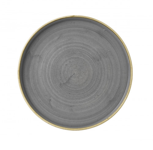 Assiette à bord droit rond peppercorn porcelaine vitrifiée Ø 28 cm Stonecast Grey Churchill