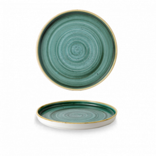 Assiette à bord droit rond Samphire porcelaine vitrifiée Ø 21 cm 30x19,9 cm Stonecast Samphire Churchill