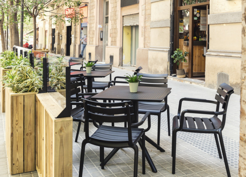 Fauteuil de terrasse noir 84x58x59 cm Ulysse Flexmob