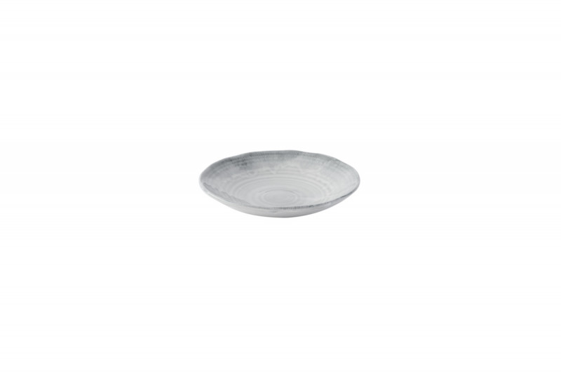 Assiette creuse organique gris porcelaine vitrifiée Ø 21 cm Harvest Flux Dudson