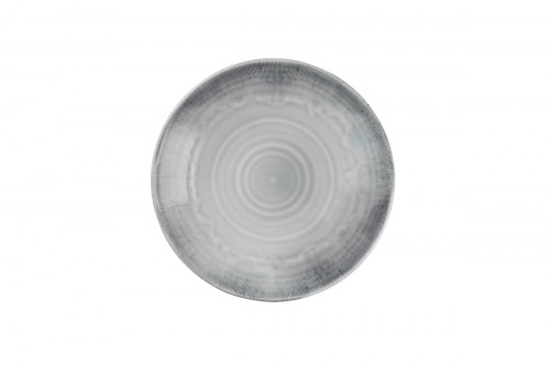 Assiette creuse organique gris porcelaine vitrifiée Ø 25 cm Harvest Flux Dudson