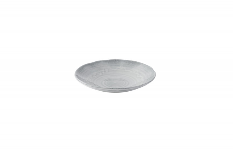 Assiette creuse organique gris porcelaine vitrifiée Ø 25 cm Harvest Flux Dudson