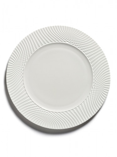 Assiette plate rond blanc porcelaine bone china Ø 31 cm Nido Serax