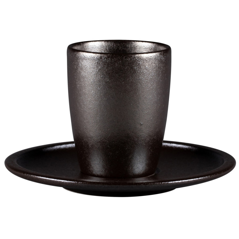 Sous tasse à café rond Forge porcelaine vitrifiée Ø 16,3 cm Rakstone Ease Rak