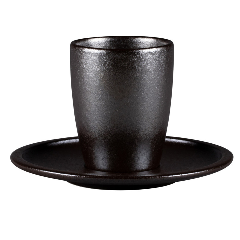 Sous tasse à café rond Forge porcelaine vitrifiée Ø 16,3 cm Rakstone Ease Rak