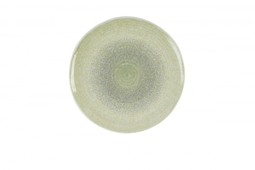 Assiette creuse organique vert porcelaine vitrifiée Ø 21 cm Harvest Grain Dudson