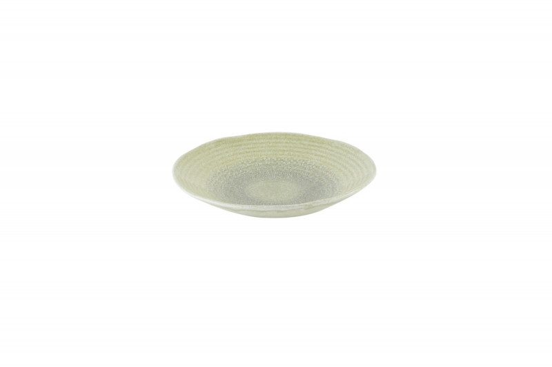 Assiette creuse organique vert porcelaine vitrifiée Ø 28 cm Harvest Grain Dudson