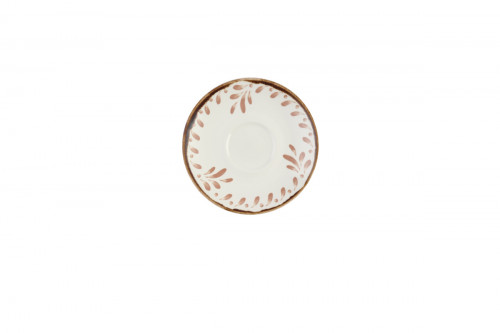 Sous tasse à cappuccino rond terracotta porcelaine vitrifiée Ø 15,5 cm Harvest Mediterranean Dudson