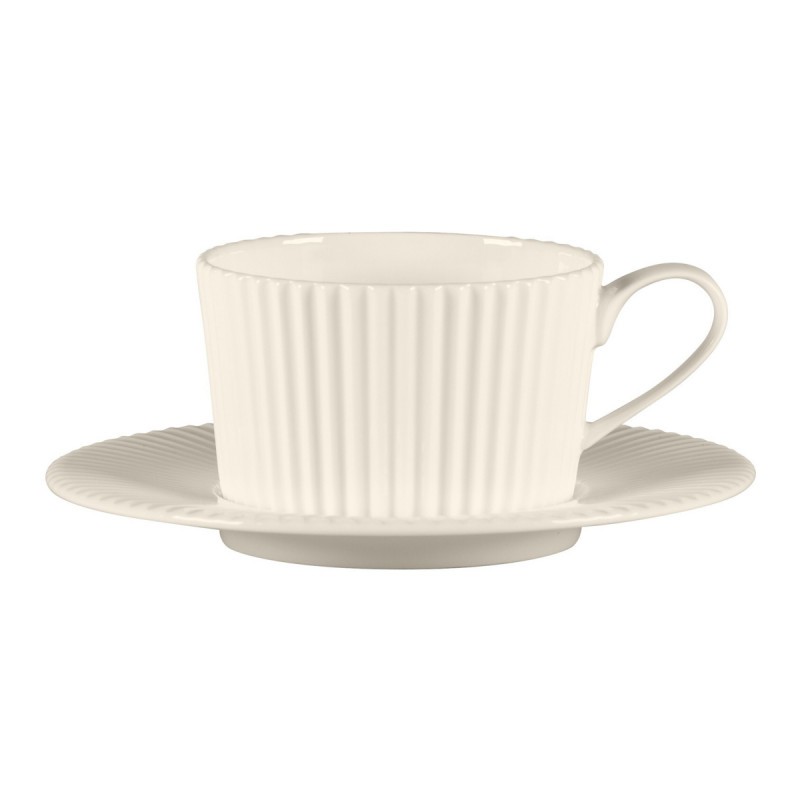 Sous tasse à café / thé rond blanc porcelaine bone china Ø 32,2 cm Spectra Rak
