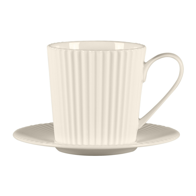Sous tasse à café / thé rond blanc porcelaine bone china Ø 14,9 cm Spectra Rak