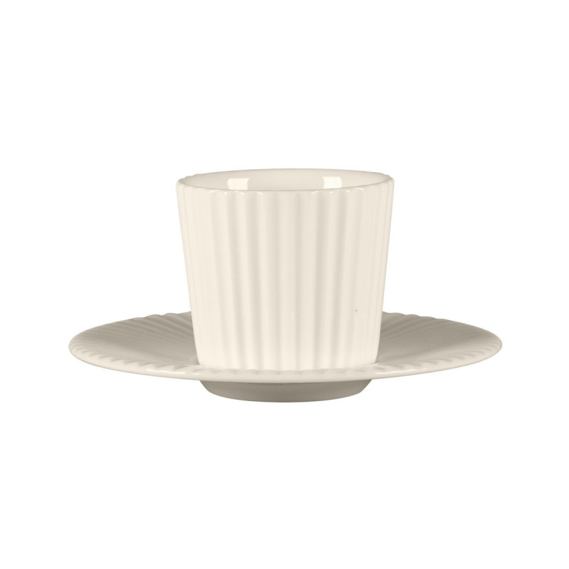 Sous tasse à espresso rond blanc porcelaine bone china Ø 13 cm Spectra Rak
