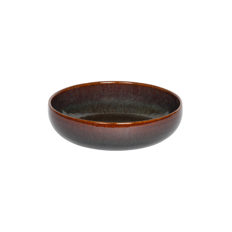 Coupelle rond Marron Bleu grès émaillé Ø 16 cm Amber Accolade