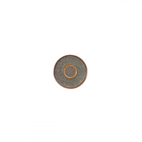 Sous tasse expresso rond Marron Bleu grès émaillé Ø 12 cm Amber Accolade