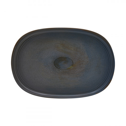 Assiette ovale grès émaillé 33x22,5 cm Tornado Accolade