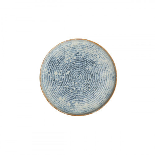 Assiette plate rond bleu grès émaillé Ø 28 cm Ice Accolade