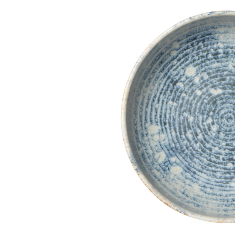 Coupelle rond bleu grès émaillé Ø 16 cm Ice Accolade