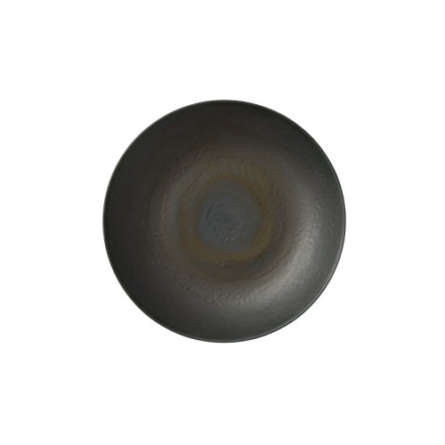 Assiette coupe rond gris brun grès émaillé Ø 27 cm Enigma Accolade