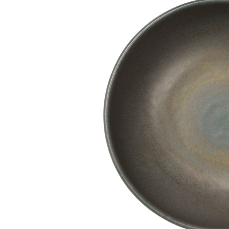 Coupelle rond gris brun grès émaillé Ø 12 cm Enigma Accolade