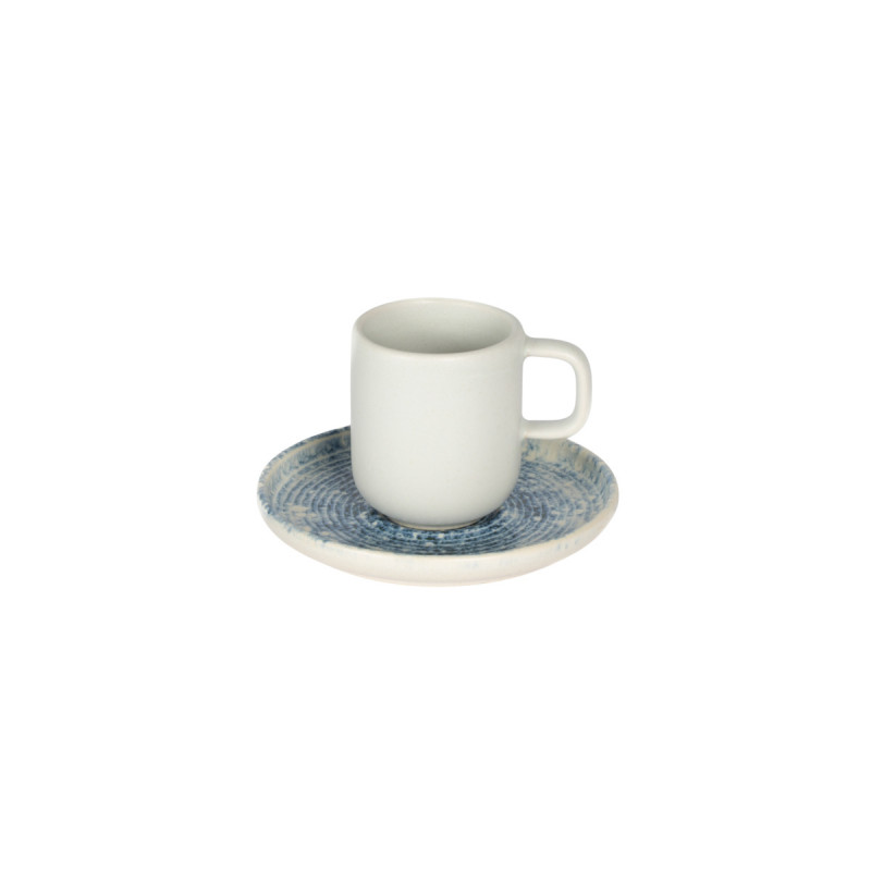 Tasse expresso rond bleu grès émaillé 9 cl Ø 5,5 cm Ice Accolade