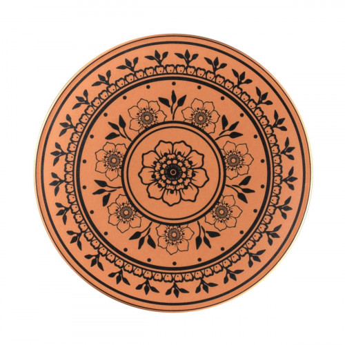 Assiette extra plate rond Tero Décor Alexandria porcelaine Ø 18,7 cm Earth Rak