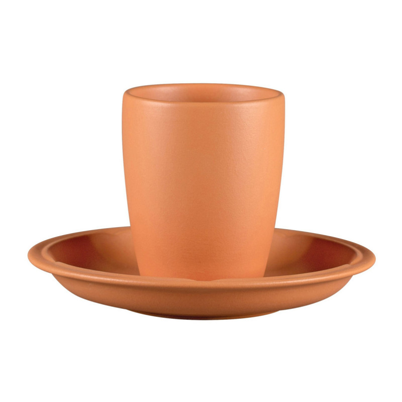 Tasse à café sans anse rond Tero Décor Prima porcelaine 20 cl Ø 7 cm Earth Rak