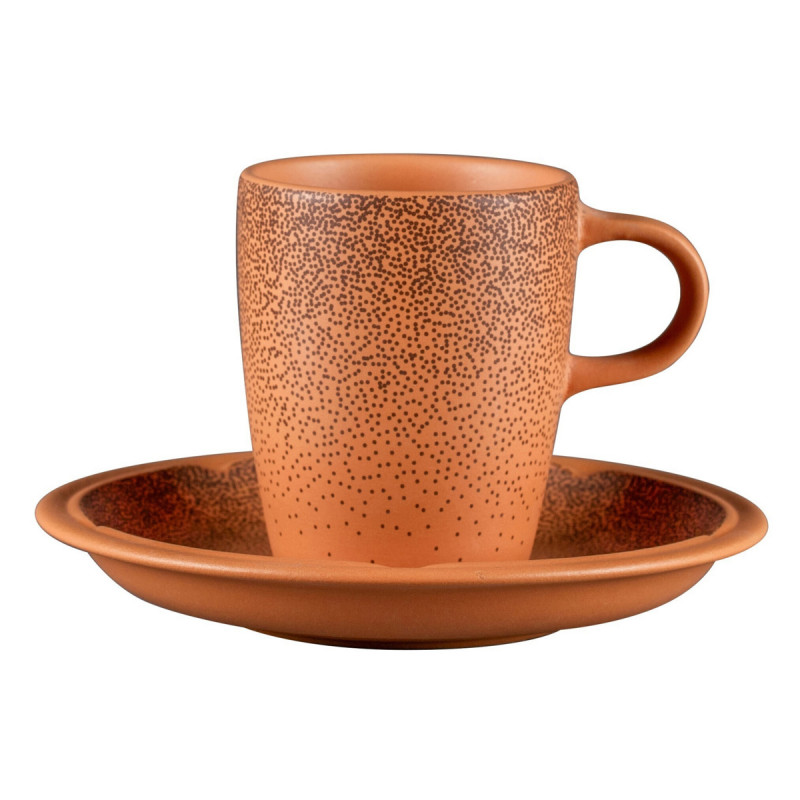 Tasse à café rond Tero Décor Denia porcelaine 20 cl Ø 7 cm Earth Rak