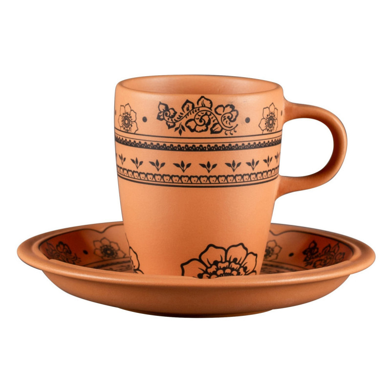 Tasse à café rond Tero Décor Alexandria porcelaine 20 cl Ø 7 cm Earth Rak