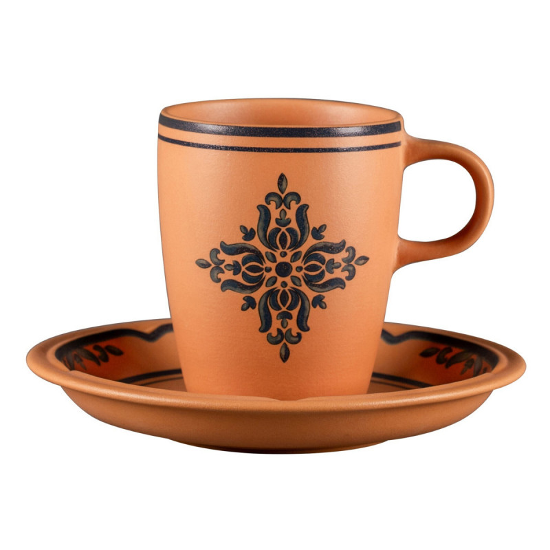 Sous tasse à café/thé rond Tero Décor Ostia porcelaine Ø 15 cm Earth Rak