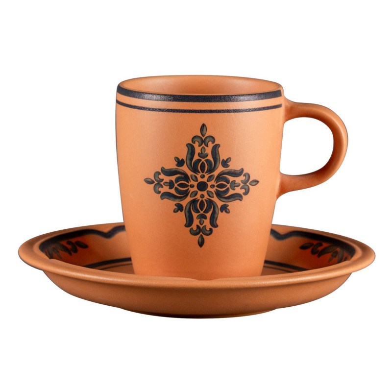 Sous tasse à café/thé rond Tero Décor Ostia porcelaine Ø 15 cm Earth Rak