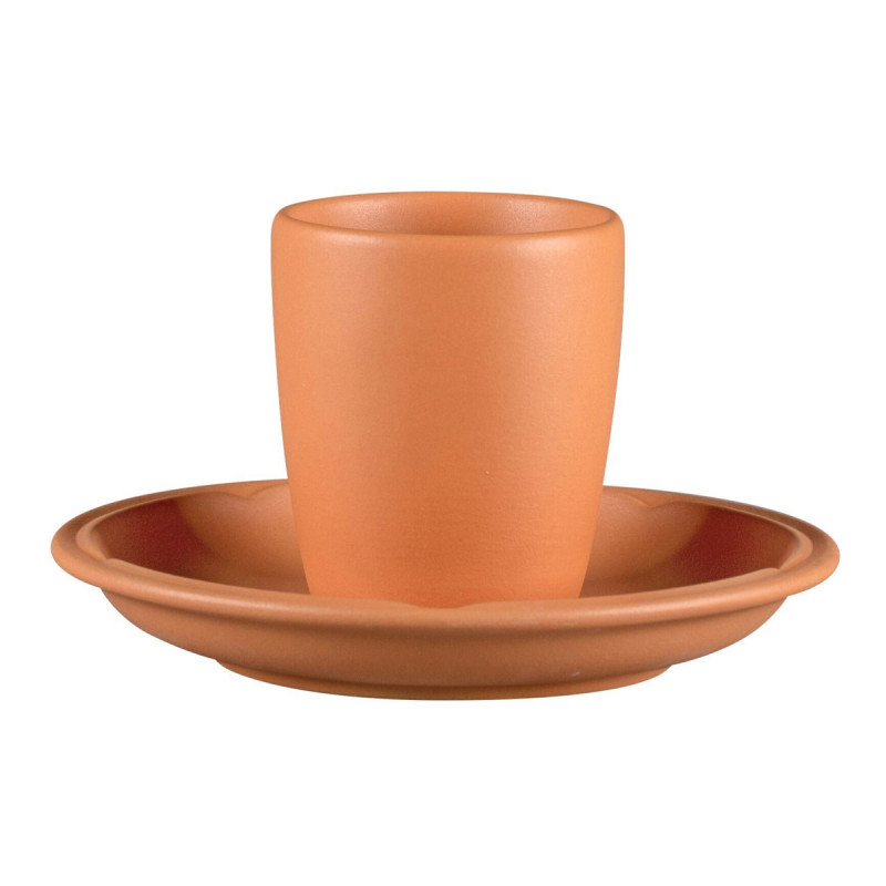 Sous tasse à espresso rond Tero Décor Prima porcelaine Ø 13 cm Earth Rak