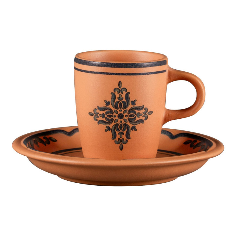 Sous tasse à espresso rond Tero Décor Ostia porcelaine Ø 13 cm Earth Rak