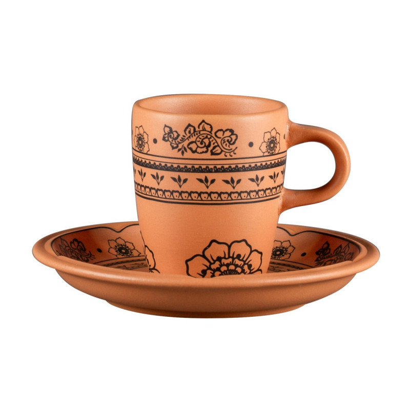 Sous tasse à espresso rond Tero Décor Alexandria porcelaine Ø 13 cm Earth Rak