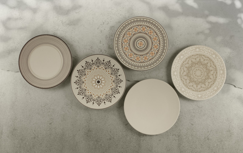 Assiette extra plate rond Argila Décor Epura porcelaine Ø 15,7 cm Earth Rak