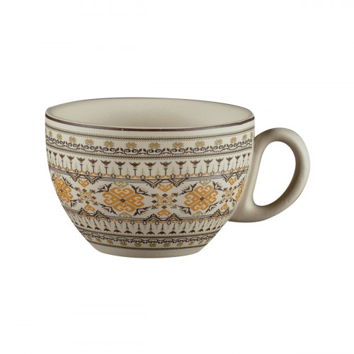 Tasse déjeuner boule rond Argila Décor Genoa porcelaine 28 cl Ø 10,5 cm Earth Rak