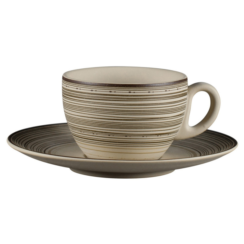 Tasse à thé rond Argila Décor Larissa porcelaine 23 cl Ø 9 cm Earth Rak