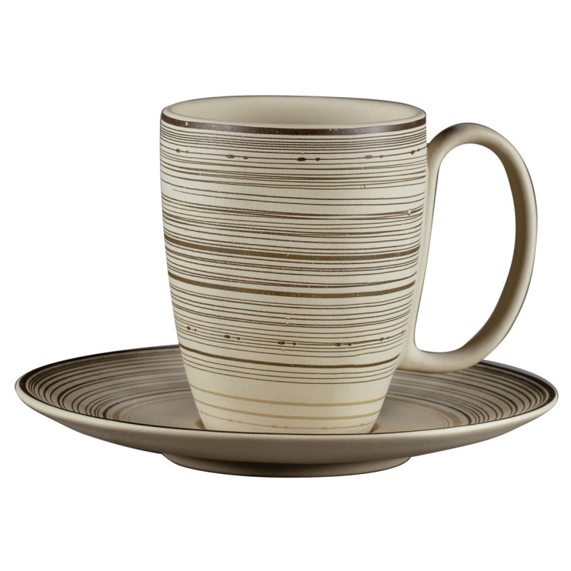 Sous tasse à café/thé rond Argila Décor Larissa porcelaine Ø 17 cm Earth Rak