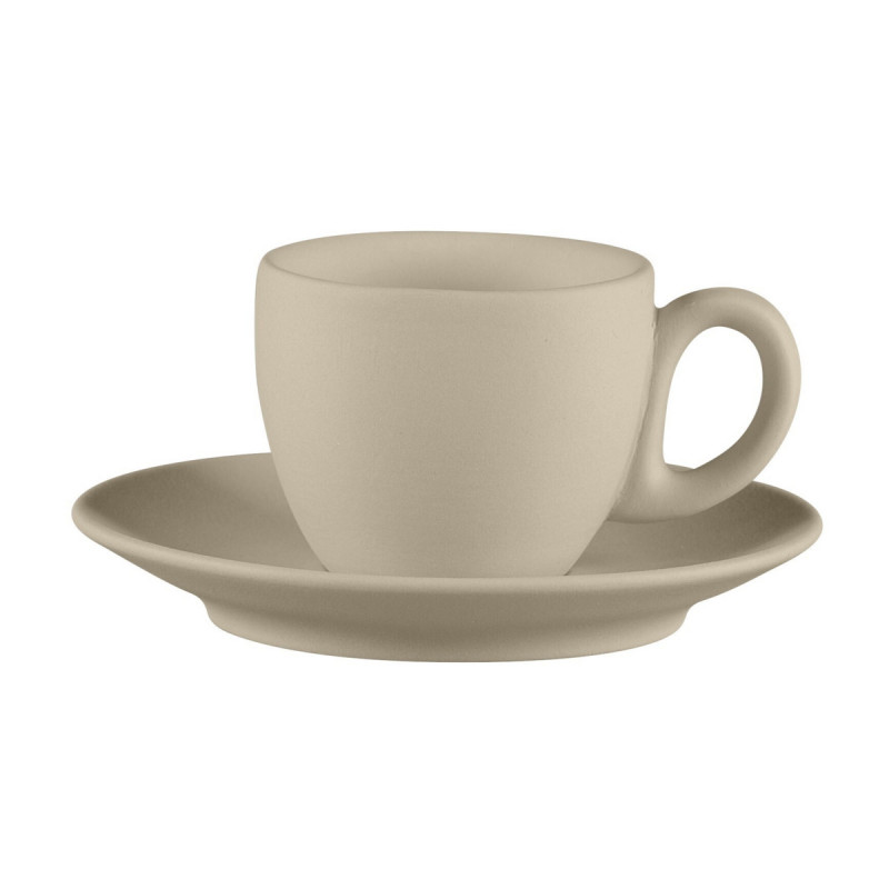 Sous tasse à espresso rond Argila Décor Epura porcelaine Ø 12,5 cm Earth Rak