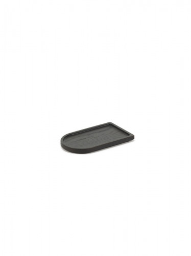 Plateau à bord droit rectangulaire ébène bois 20 cm La Mère Serax