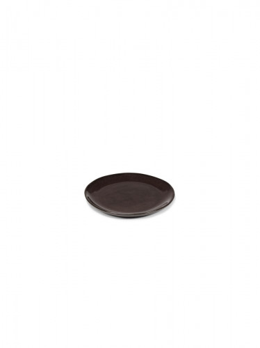 Assiette coupe plate rond ébène grès émaillé Ø 14,5 cm La Mère Serax
