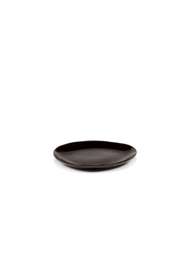 Assiette coupe plate rond ébène grès émaillé Ø 18 cm La Mère Serax